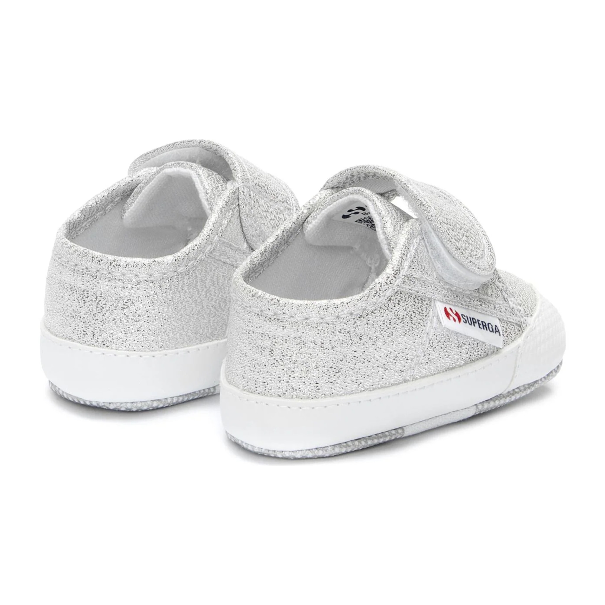 Sneakers Superga Bambina Grigio 4006 Baby Strap Lame