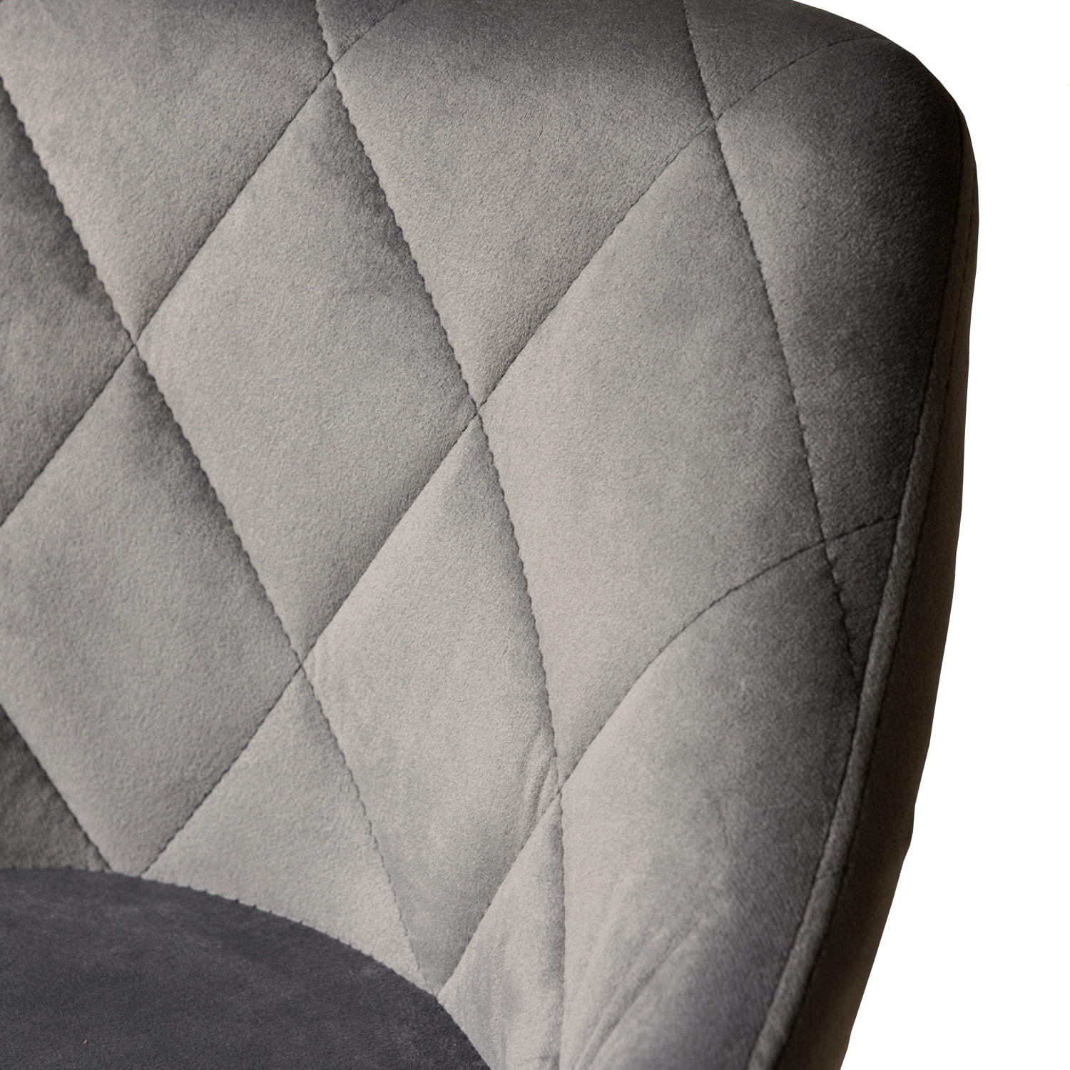 Tabouret de bar en velours gris ROBIN