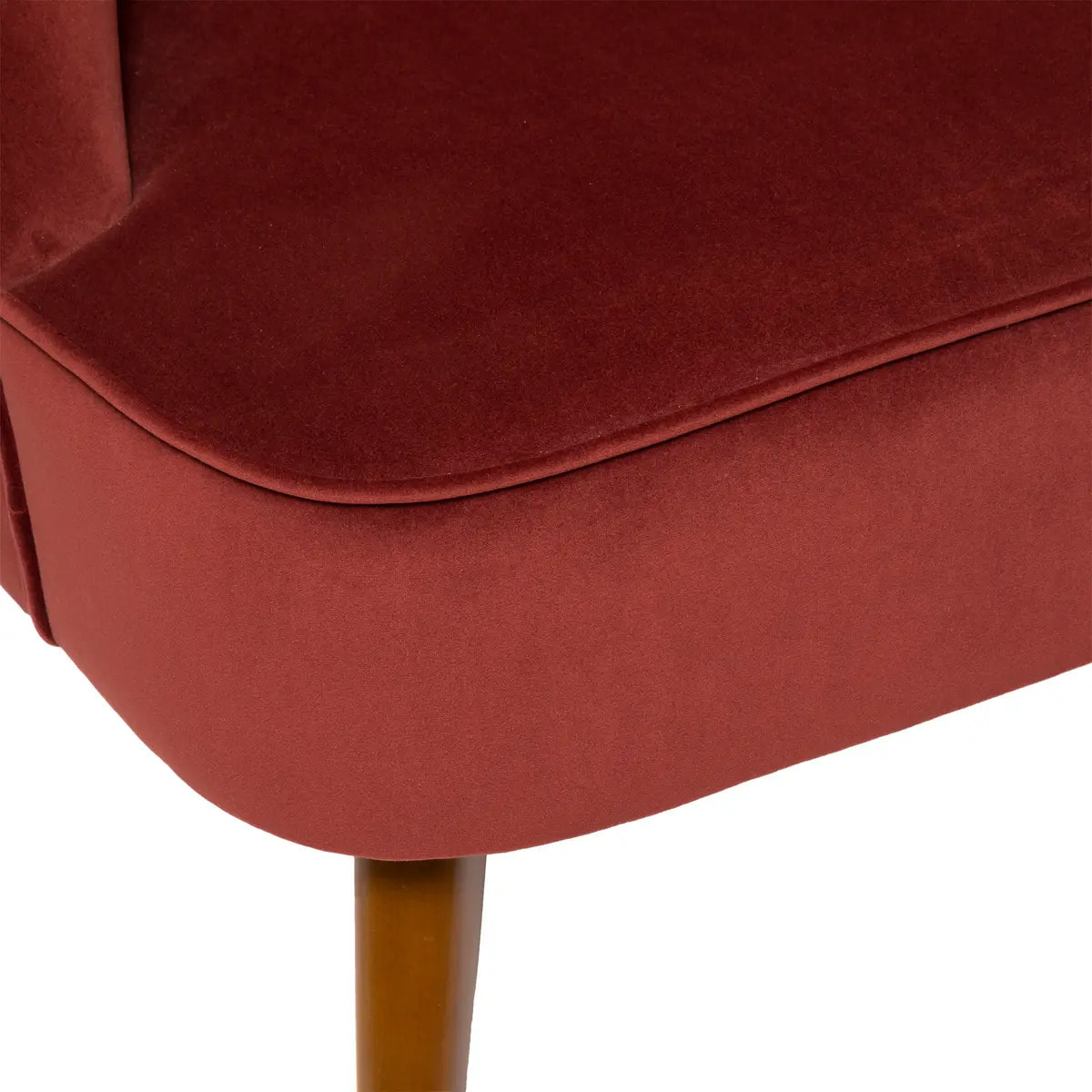 Fauteuil "Naova" velours rose terracotta