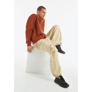 Pantaloni cargo con doppie tasche e coulisse intermedia