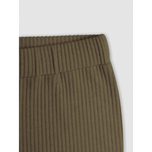 Set maglia pantaloni a coste verde