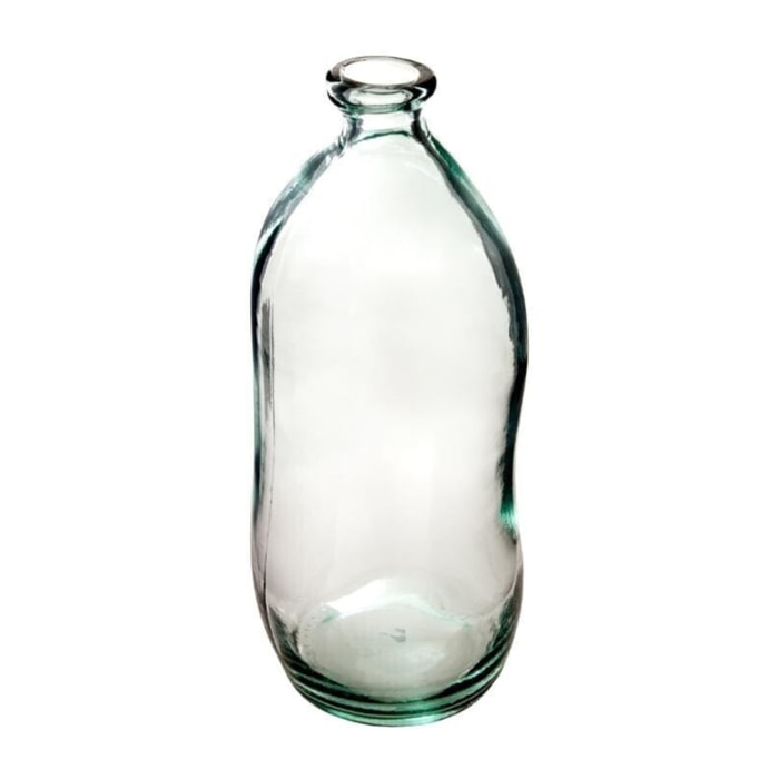 Jarrón botella Uly cristal reciclado transparente, 35 cm de alto