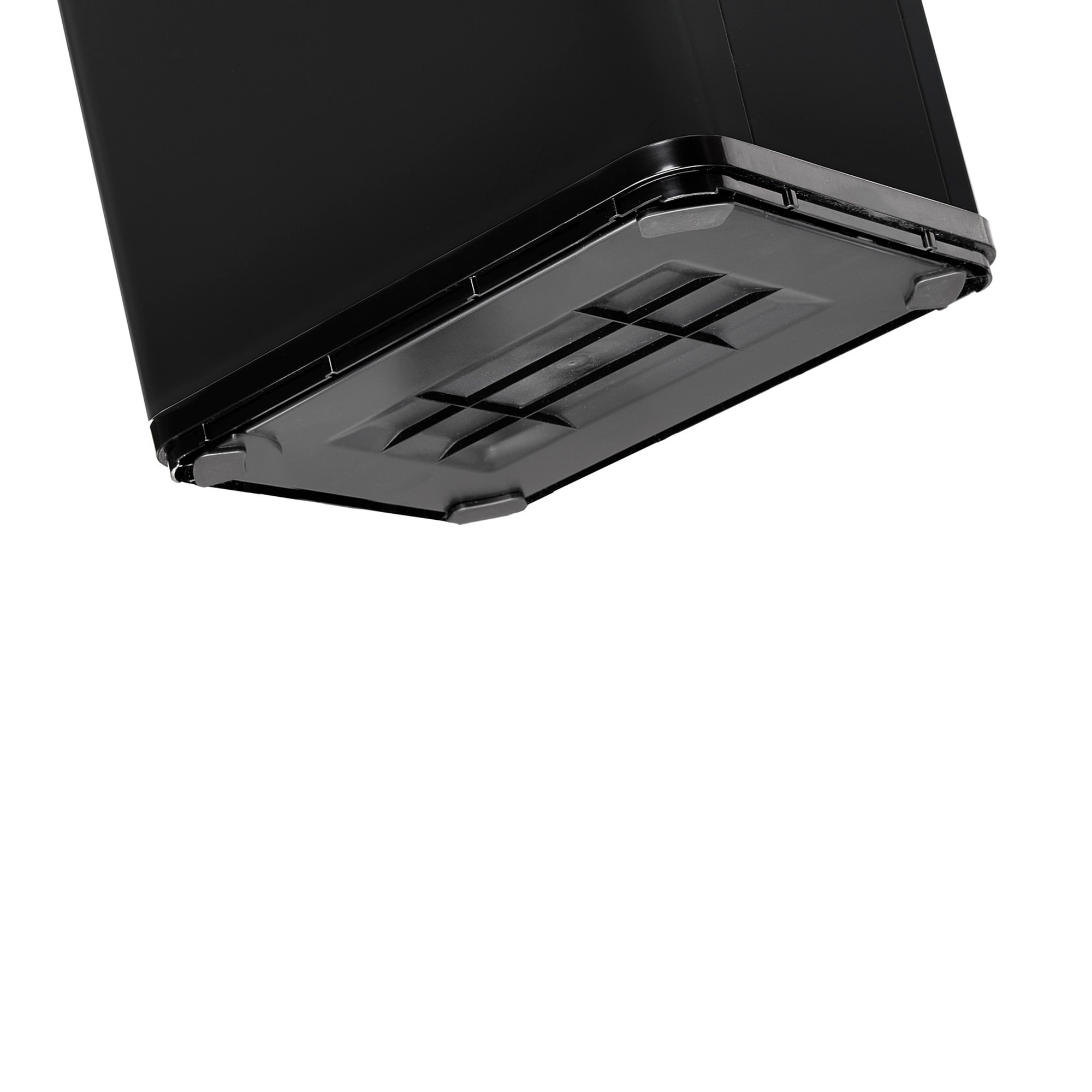 Cubo de basura inteligente sin patas con apertura automática o contacto manual, negro.