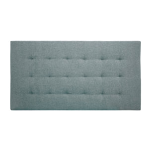 Cabecero tapizado de poliester con pliegues en color azul de varias medidas