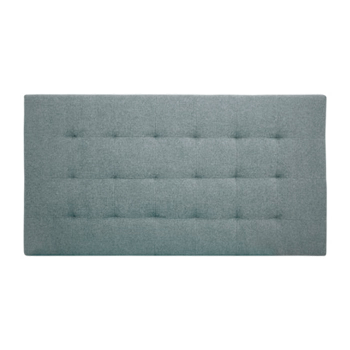 Cabecero tapizado de poliester con pliegues en color azul de varias medidas