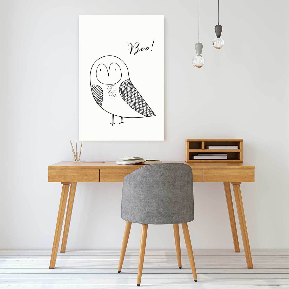 Tableau dessin hibou boo Tableau plexiglas