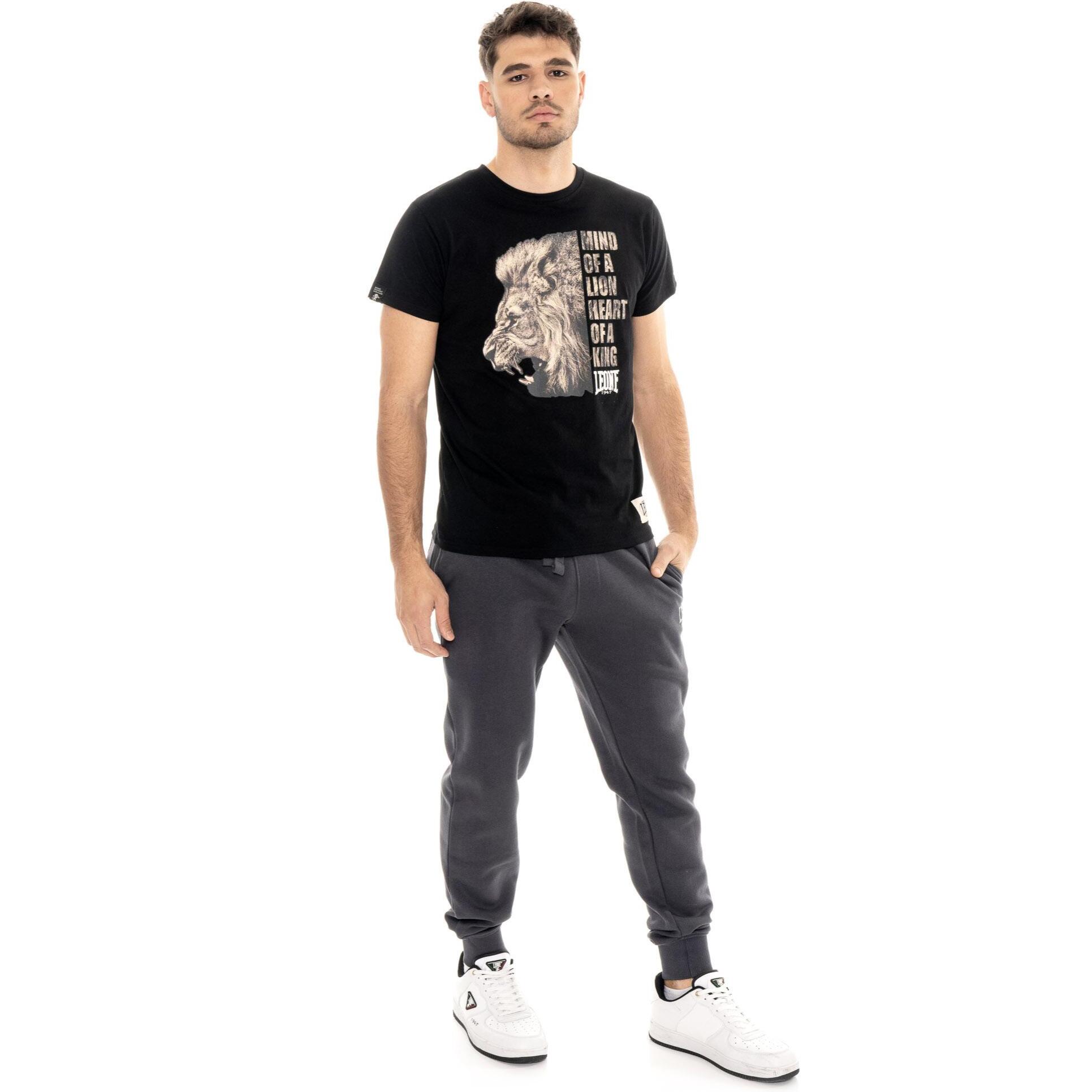 T-shirt uomo a manica corta in cotone, stampa Leone 1947 Graphics