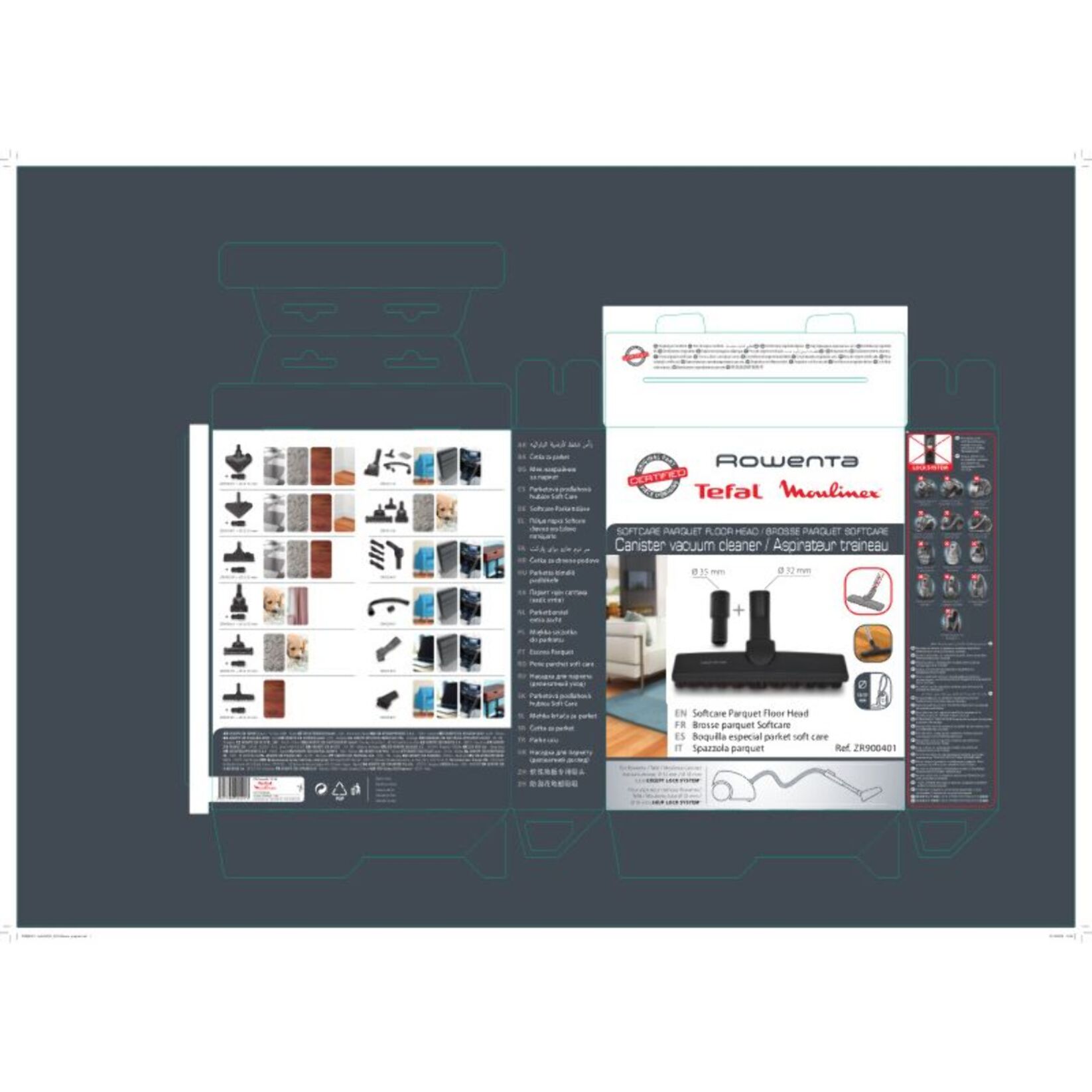 Brosse ROWENTA parquet ZR900401