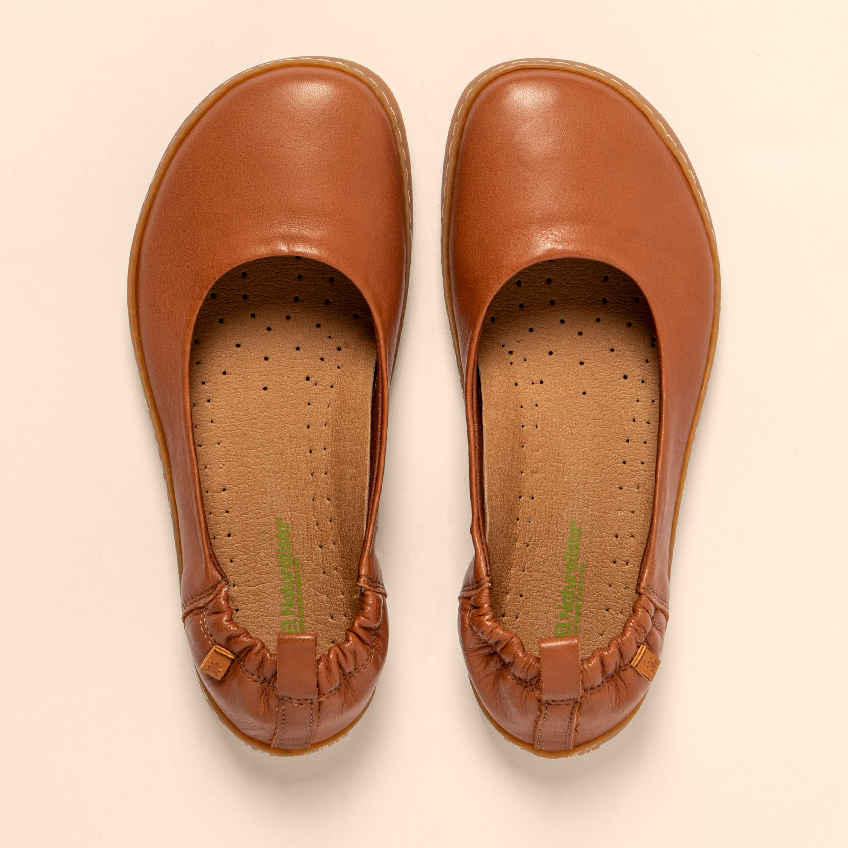 Bailarinas N5912 SOFT NAPPA CUERO/ ORIGEN color Cuero