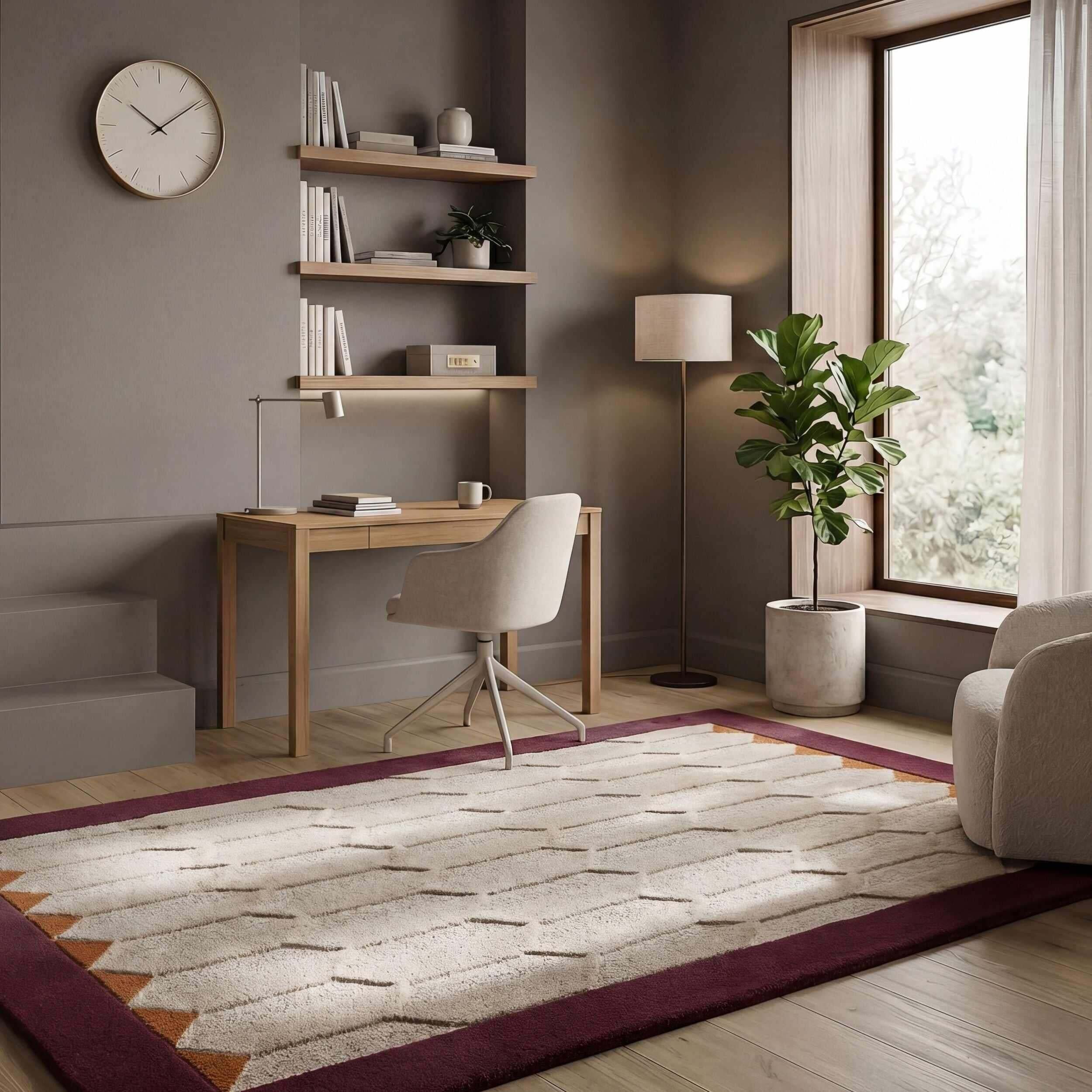 Tapis en laine à bordure APEX