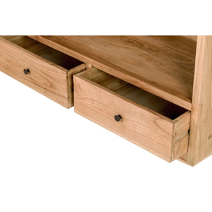 Librero Madera Mindi Natural 100x40x185 Cm
