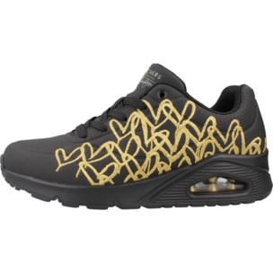 Sneakers De  Mujer Uno - Golden Heart Negro