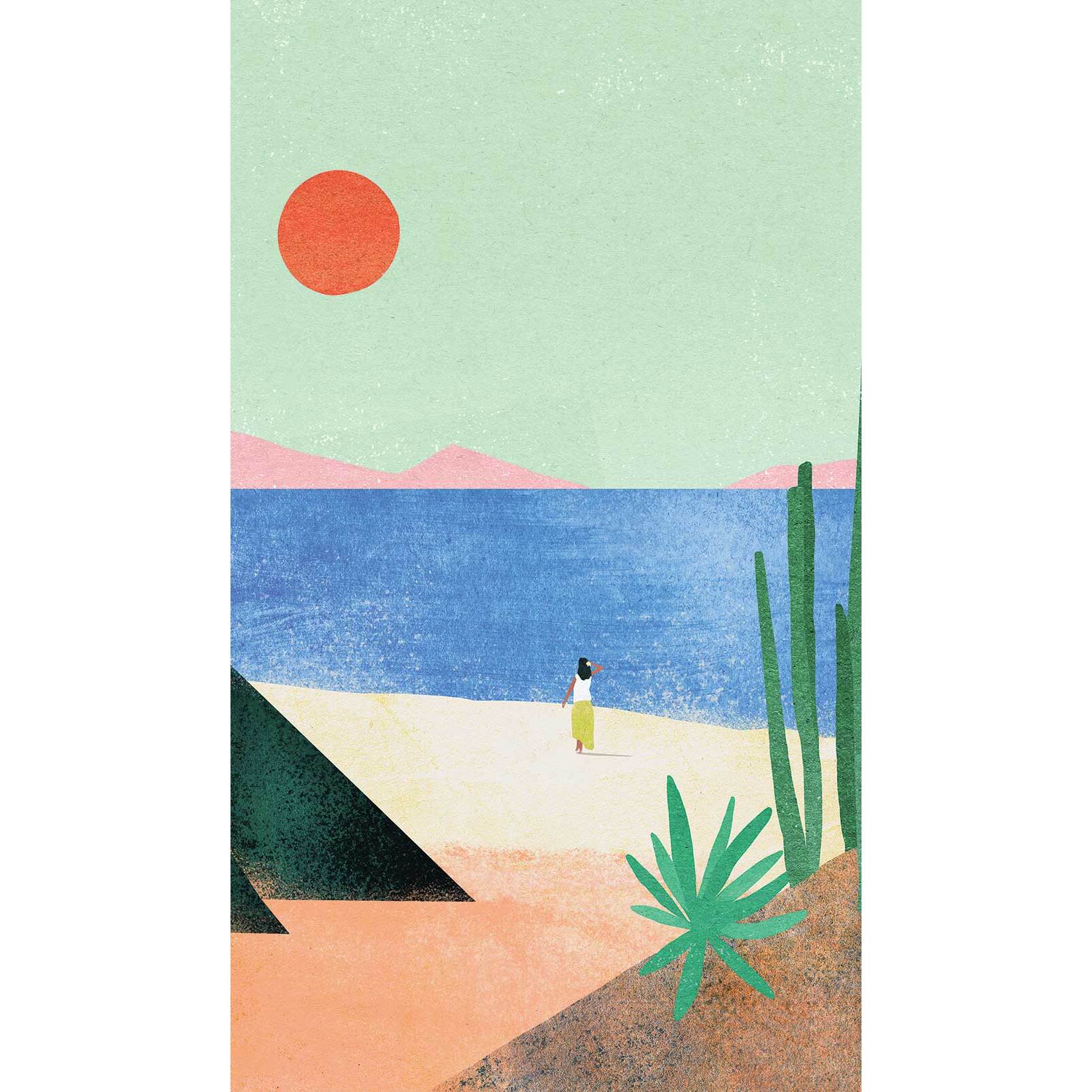 Papier peint délice les pieds dans le sable Intissé