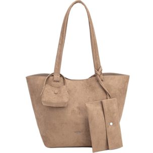 Borsa a spalla da donna - Modello Edera Plus - 100% PU Vegan Leather - 45.0 x 28.0 x 18.0 cm