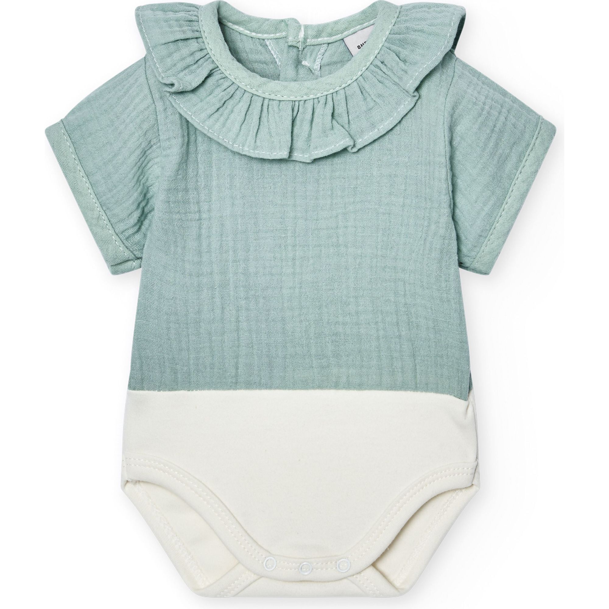 Body bebé manga corta cuello bambula