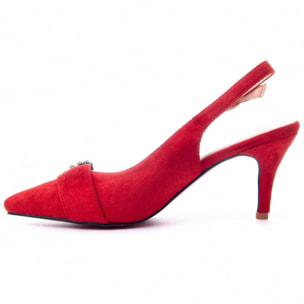 Zapatos de Tacón - Rojo - Altura: 6 cm