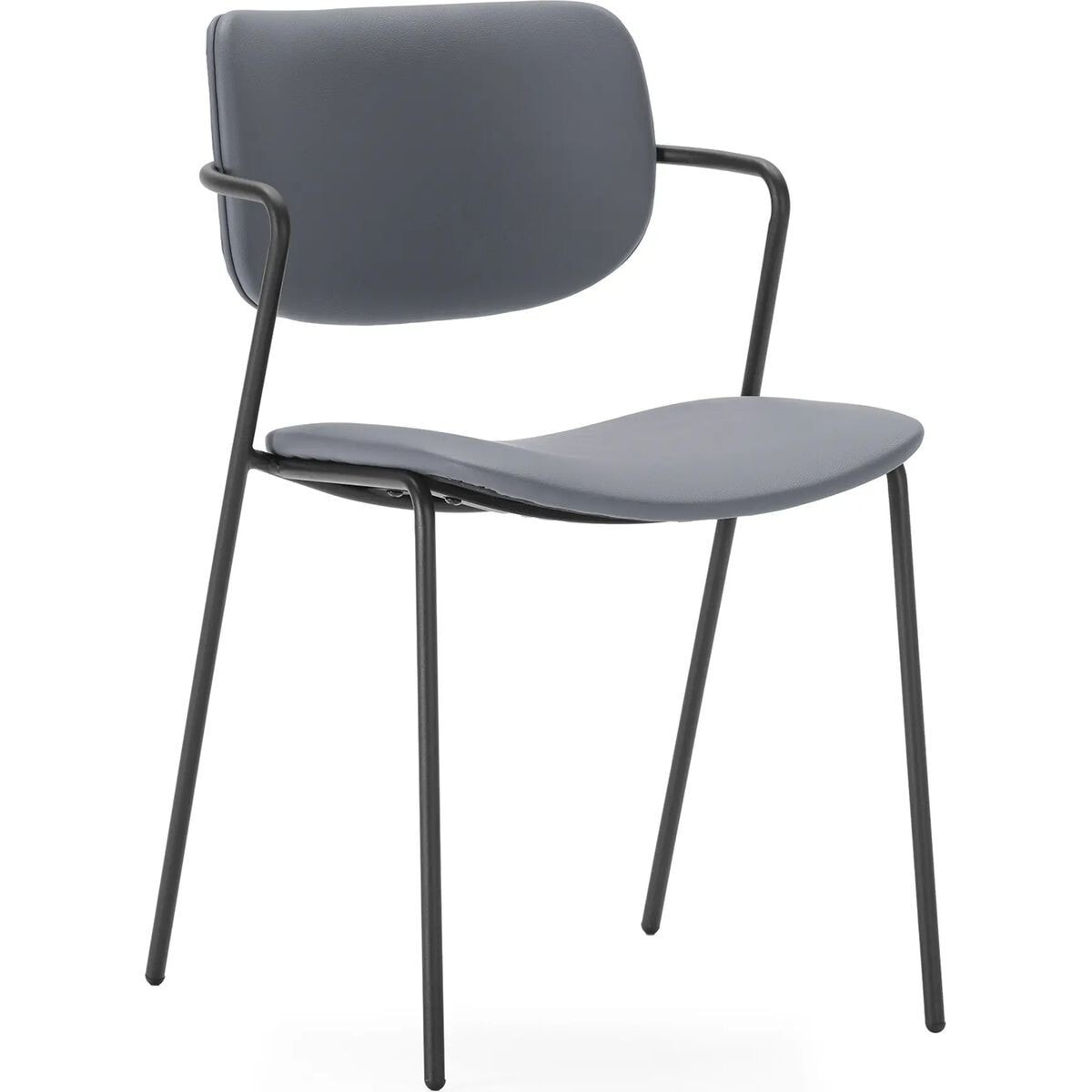 Lot de 2 chaises en simili cuir - SKANDI