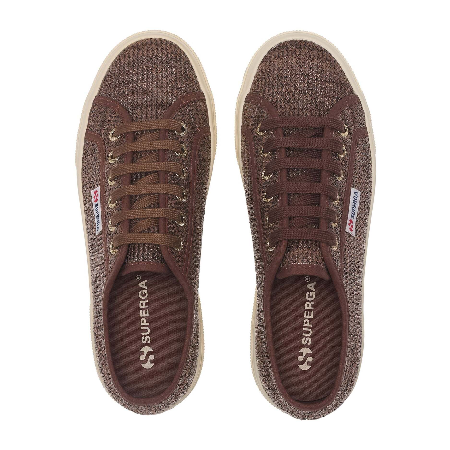 Superga - Scarpe da donna Donna Marrone - 2740 PLATFORM RAFFIA