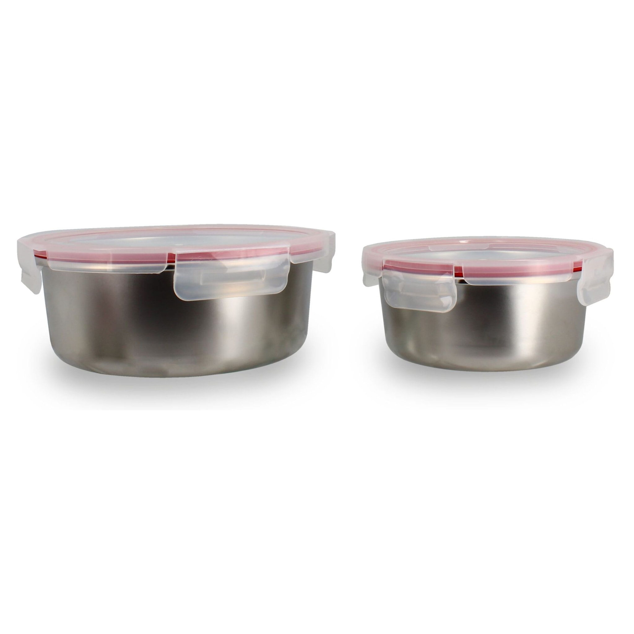 Lot de 2 boîtes hermétiques en acier inoxydable