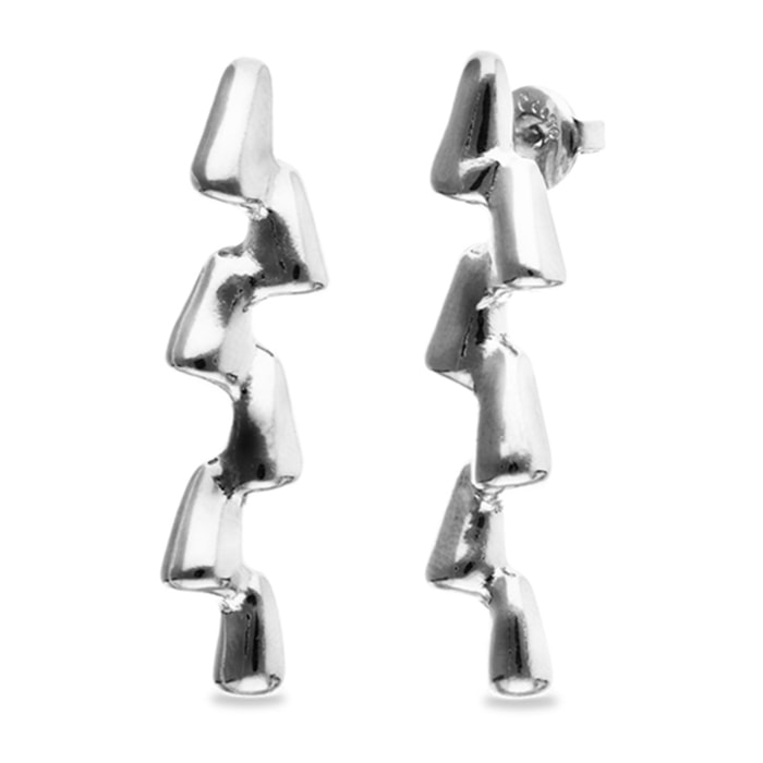 Pendiente RAÍCES PLATEADO U