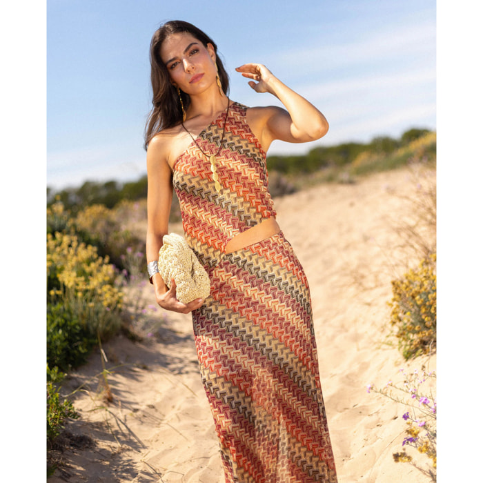 Top de mujer calado asimétrico