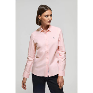 Camicia Oxford Regular fit rosa con logo Rigby Go