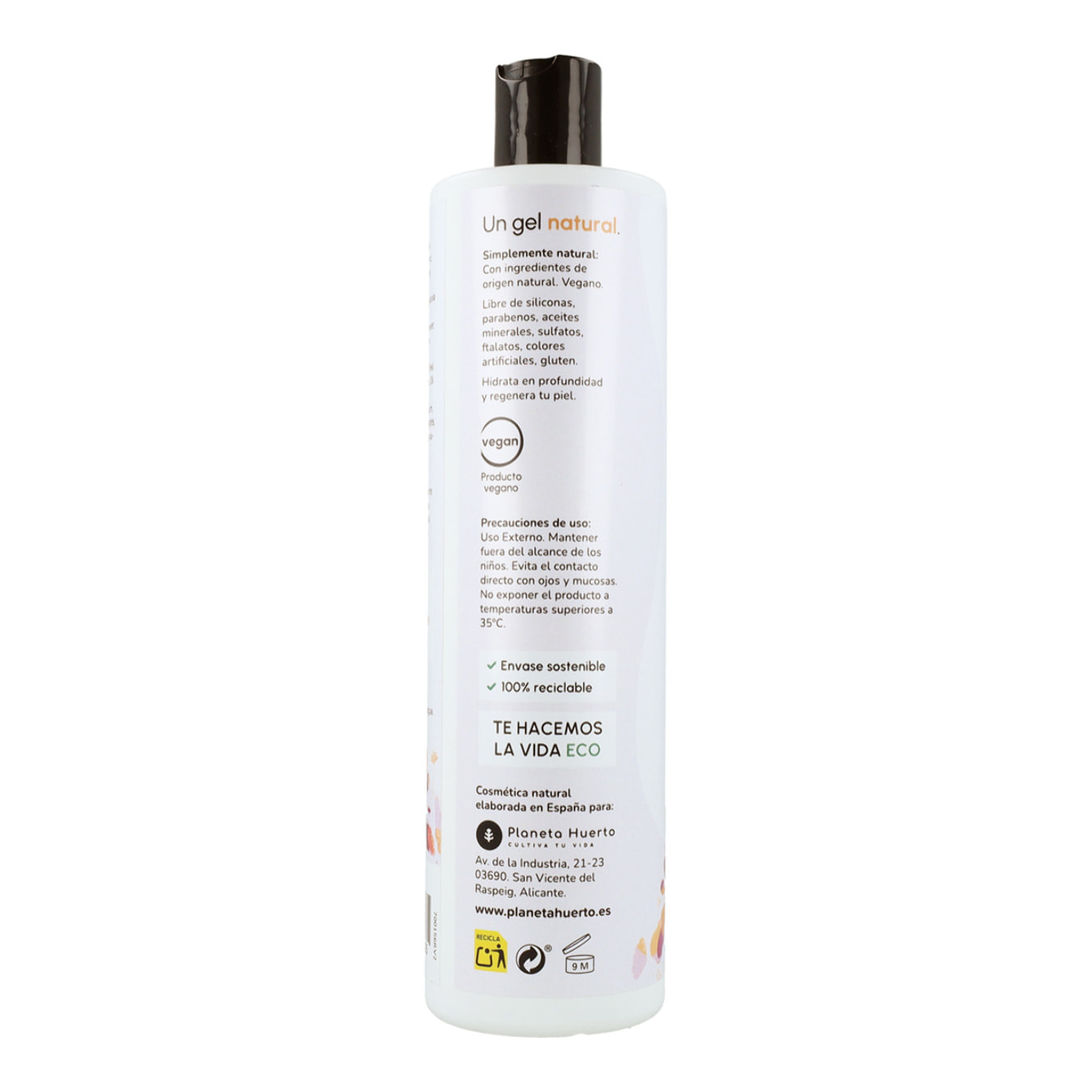 PLANETA HUERTO | Gel de Ducha Flor de Hibisco y Naranja 500 ml - Limpieza Suave y Aroma Refrescante
