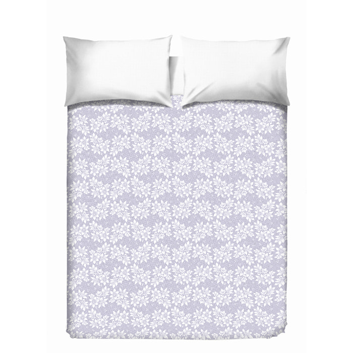 Copriletto di cotone Olivia grigio 100% cotone