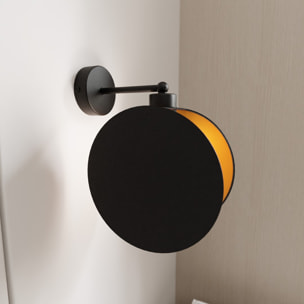 Lampada da parete MOTIF in acciaio nero e oro