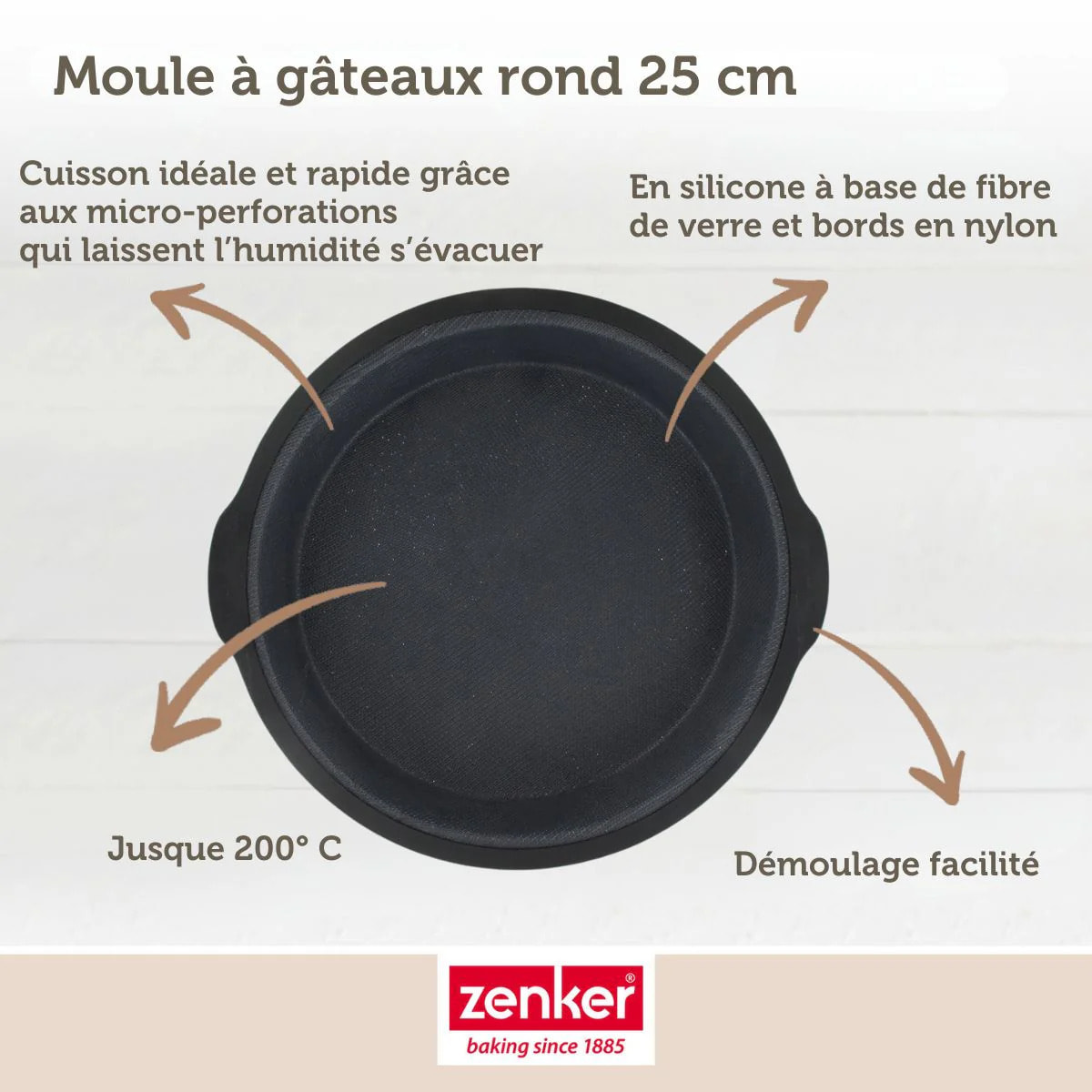 Moule à manqué 25 cm Zenker Silicone fibre de verre