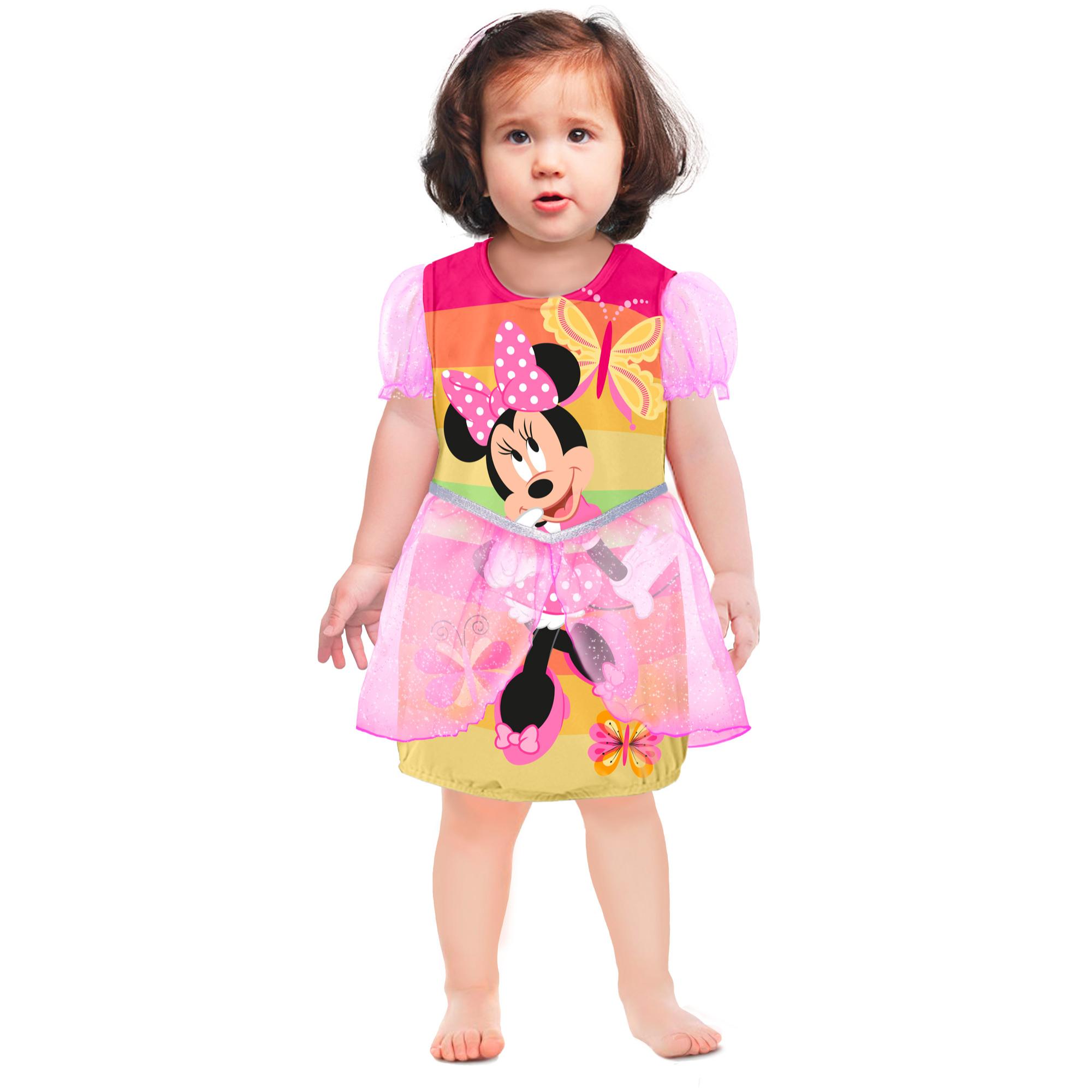 Vestito Costume Disney Baby Minnie Topolina Rosa Bambina