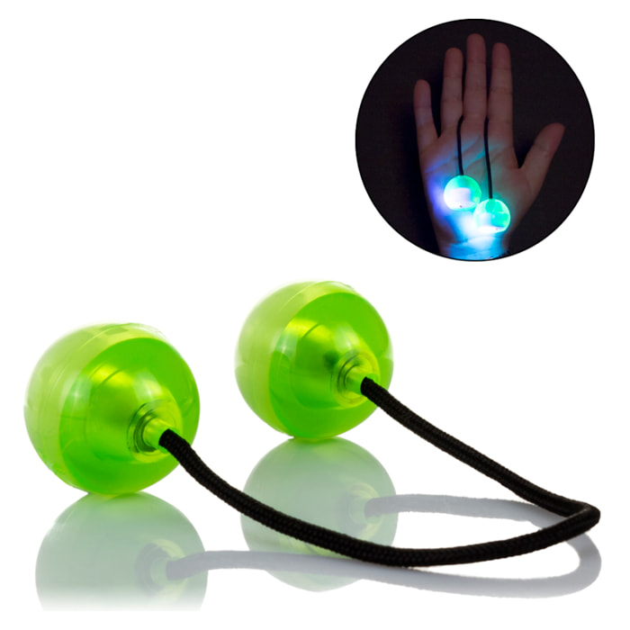 CLACKER BALL ANTI ESTReS SEMI ESFeRICAS CON LUZ LED MULTICOLOR