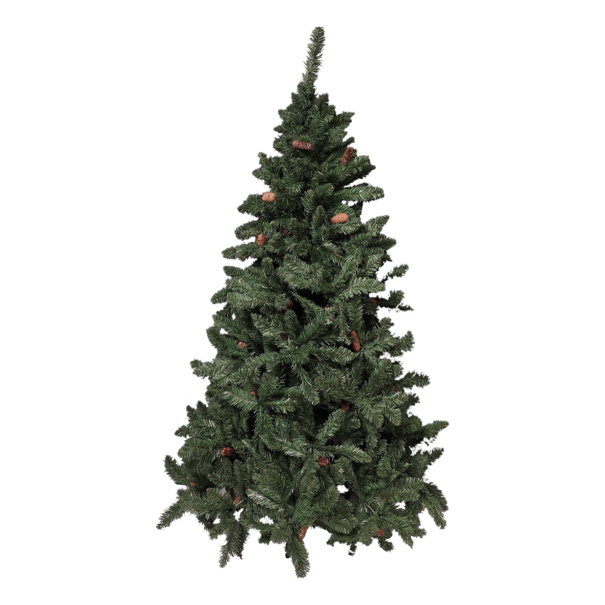 Albero di Natale ''Claudia'', Altezza 150 cm, Con pigne incluse, 464 rami, 100 x 100 x 150 cm