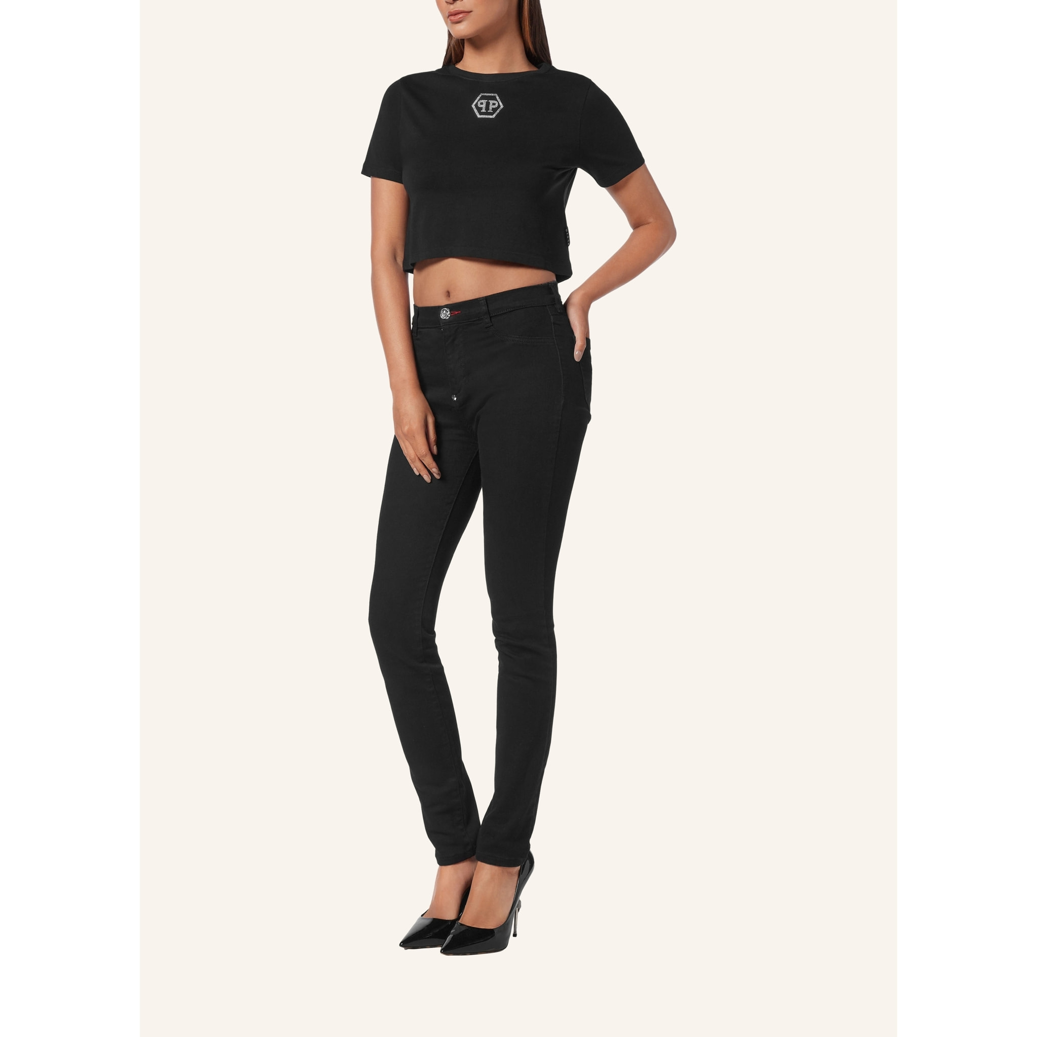 PHILIPP PLEIN Camiseta de cuello redondo HEXAGON