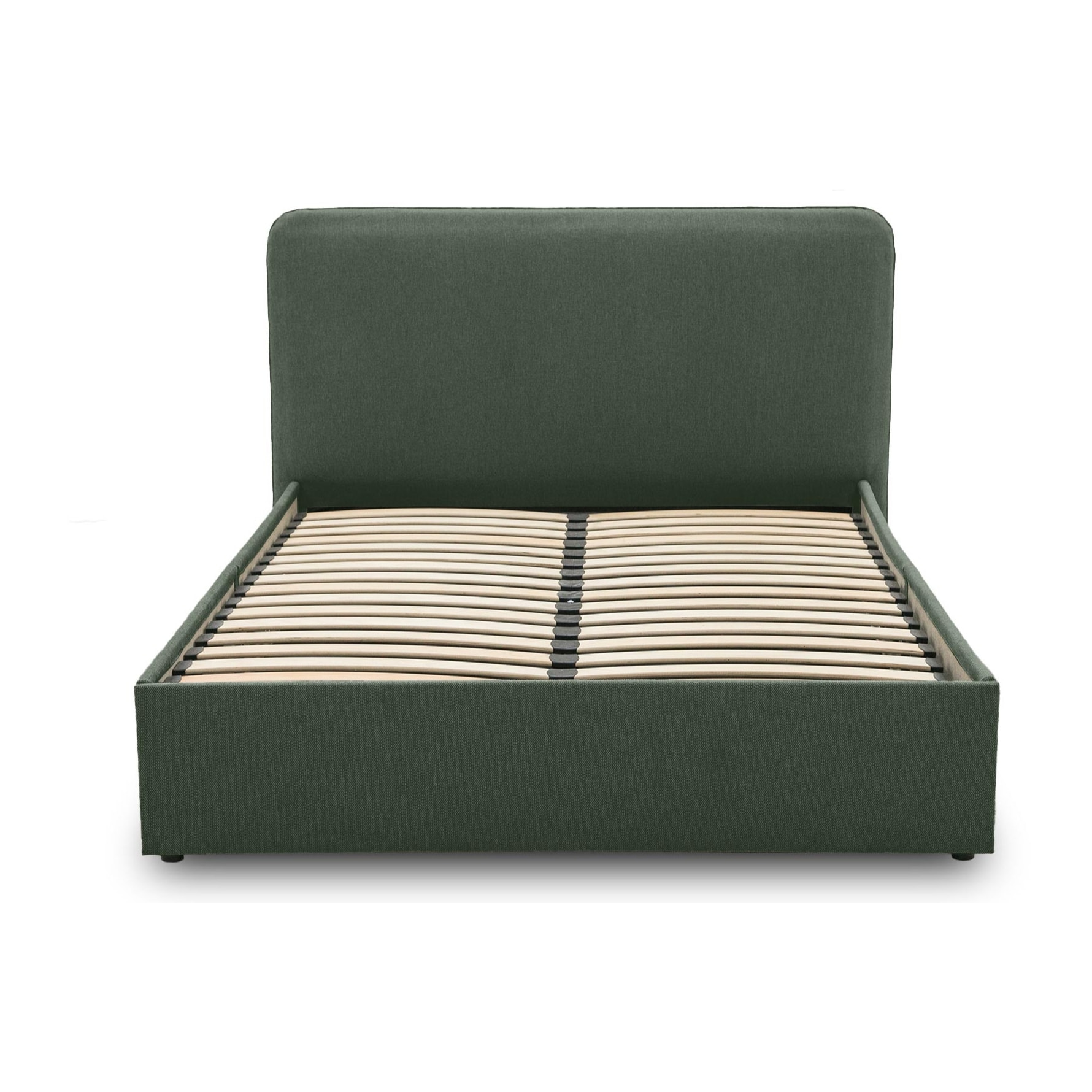 Goyave - lit coffre - 140x190 - en tissu - sommier inclus - Vert