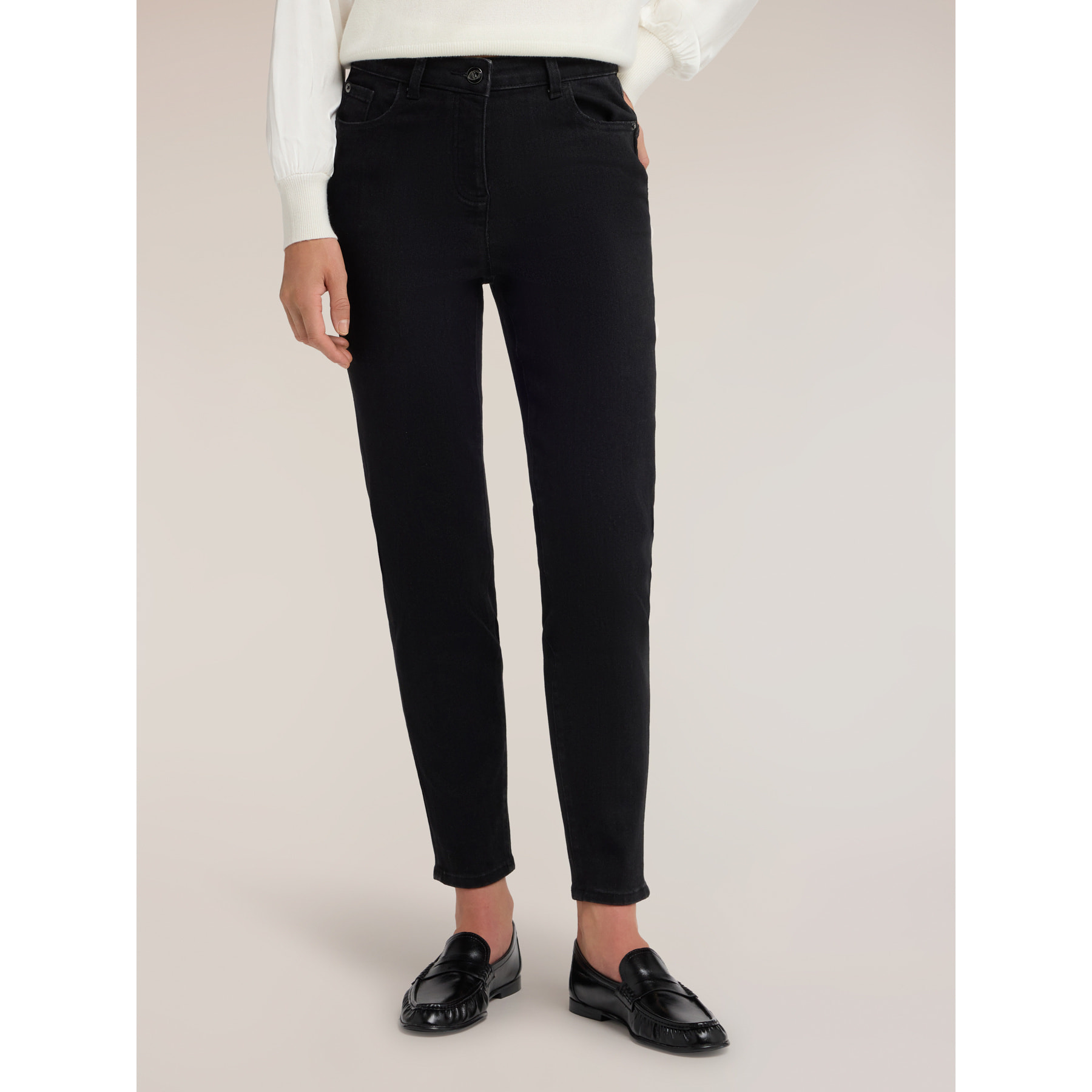 Motivi - Jeans skinny vita alta black wash - Nero