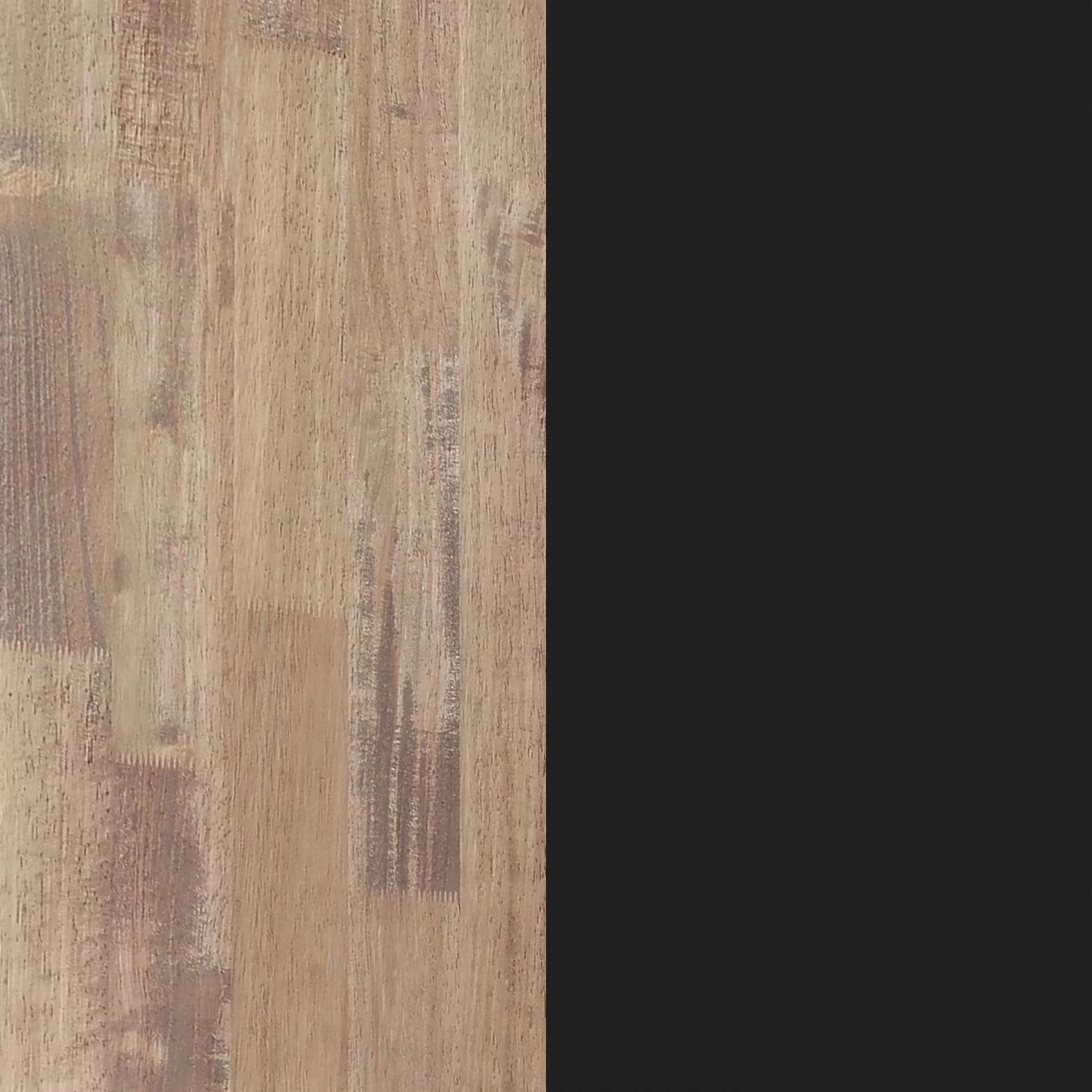 Mesa redonda extensible Berg 120 Roble Honey - Negro