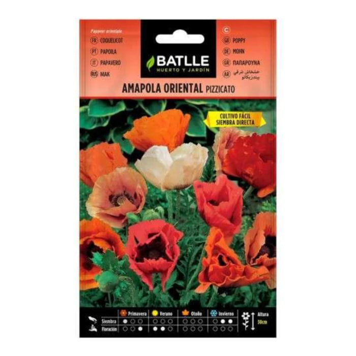 Semillas de Amapola oriental pizzicato Batlle