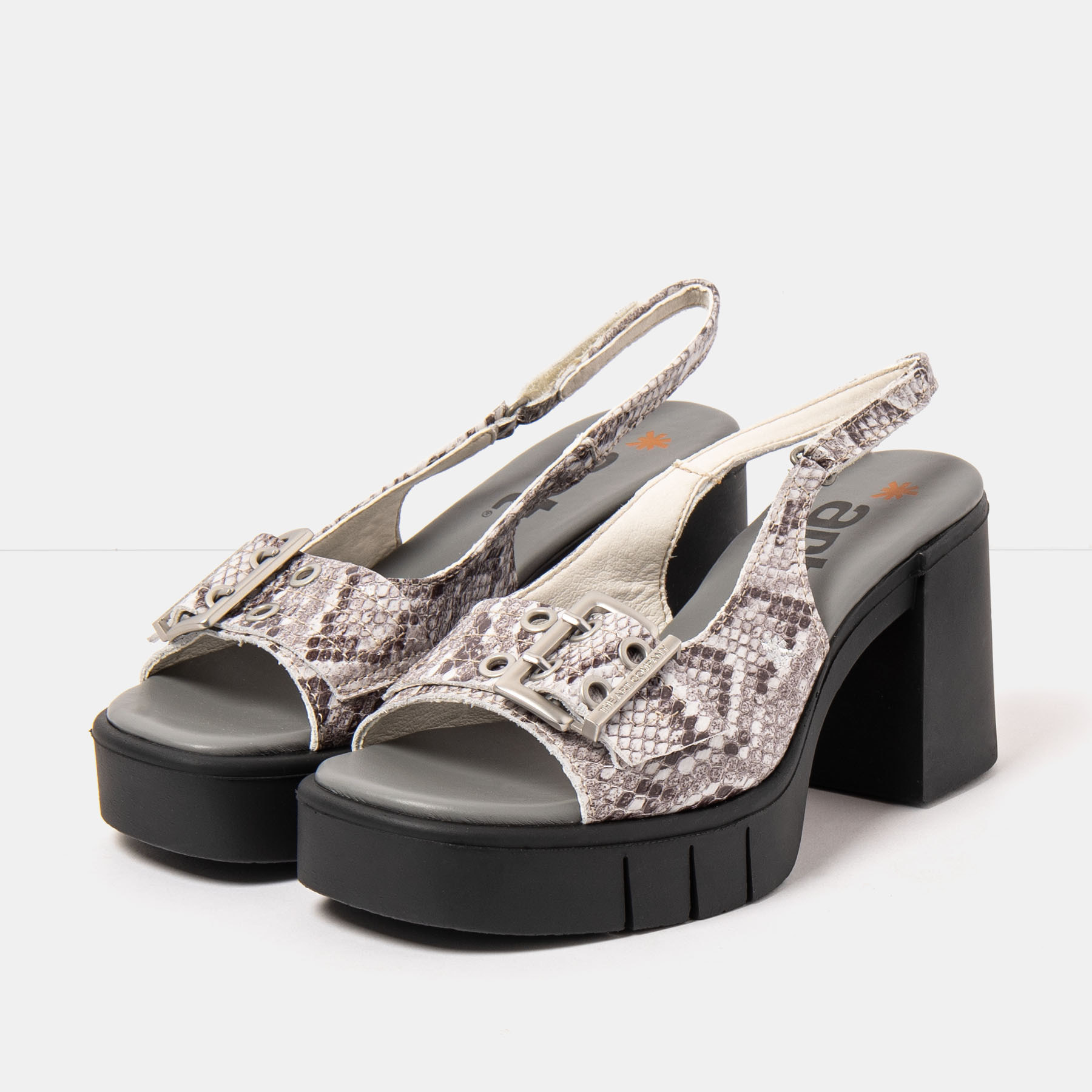 Sandalias con tacón 1994 SNAKE WHITE/ EIVISSA color White