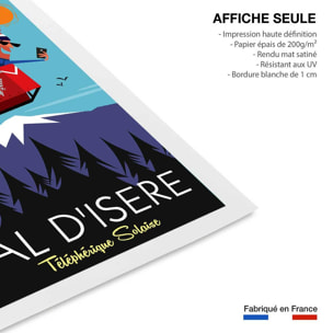 Affiche Ski à Val D'Isère Affiche seule