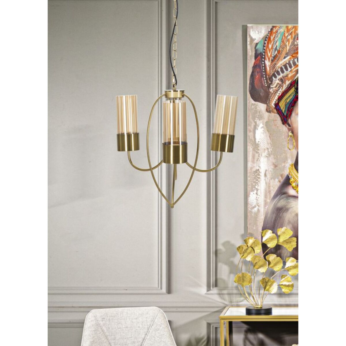 LAMPADARIO VERSAILLES 3 LUCI CM Ø 60X103