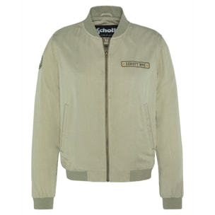 JKTCALIPSOW LIGHT BOMBER WITH SCHOTT NYC EMB & METALLIC ZIPPER PULLER SCHOTT NYC SAGE
