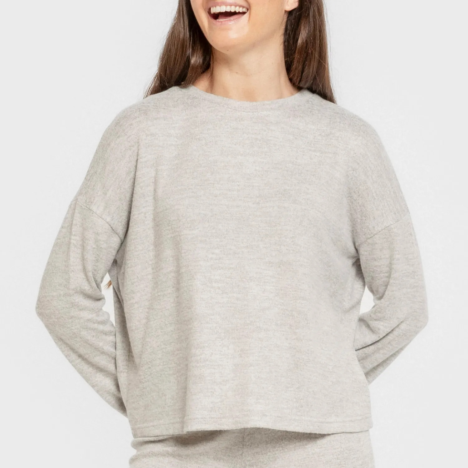 Pijama angorina liso gris