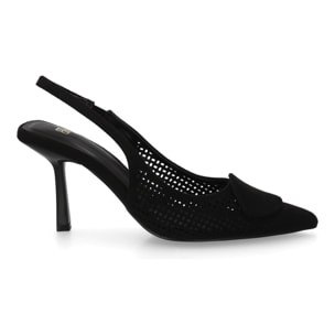 Zapato destalonado calado mujer tacón elegante