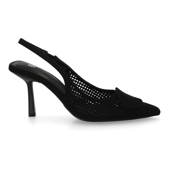 Zapato destalonado calado mujer tacón elegante