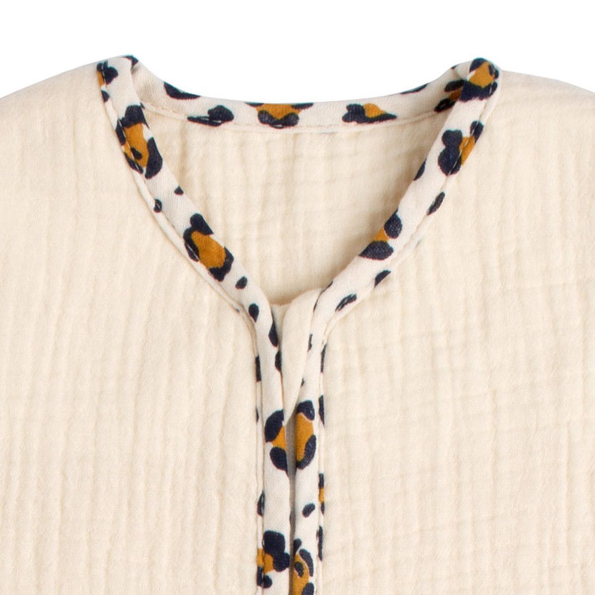 Gigoteuse bébé été en gaze de coton détails léopard