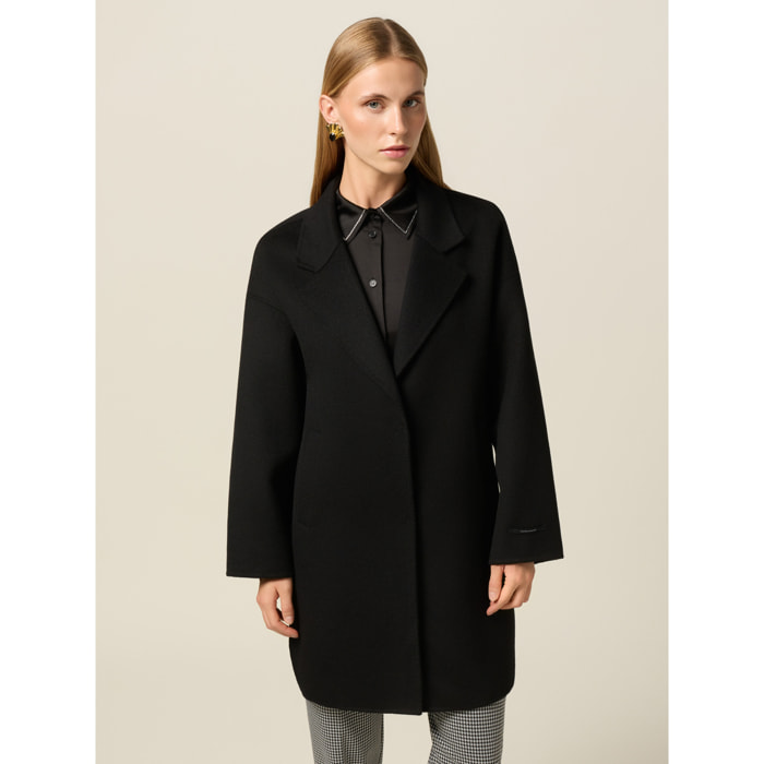 Oltre - Cappotto misto lana - Nero