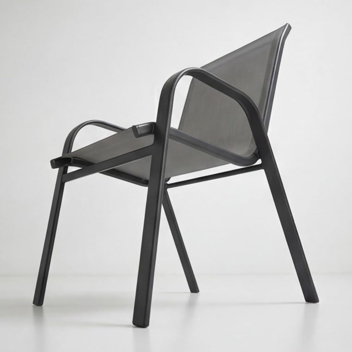 Set 2 sedie da giardino in acciaio zincato verniciato a polvere con seduta in texilene traspirante, resistenti agli agenti atmosferici, leggere e confortevoli, ideali per balcone terrazzo e outdoor, facili da pulire e durevoli