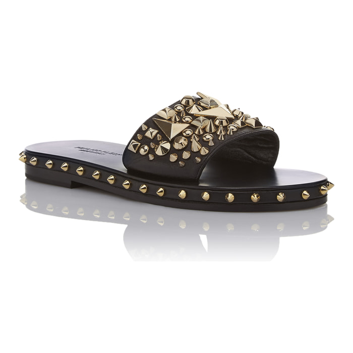 PHILIPP PLEIN Sandals Flat "You're my wonderwall"
