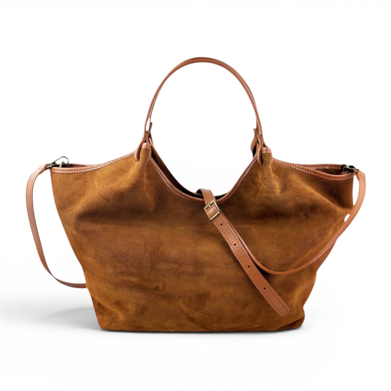 Borsa a Spalla Cheval Firenze Madera Suede Cuoio